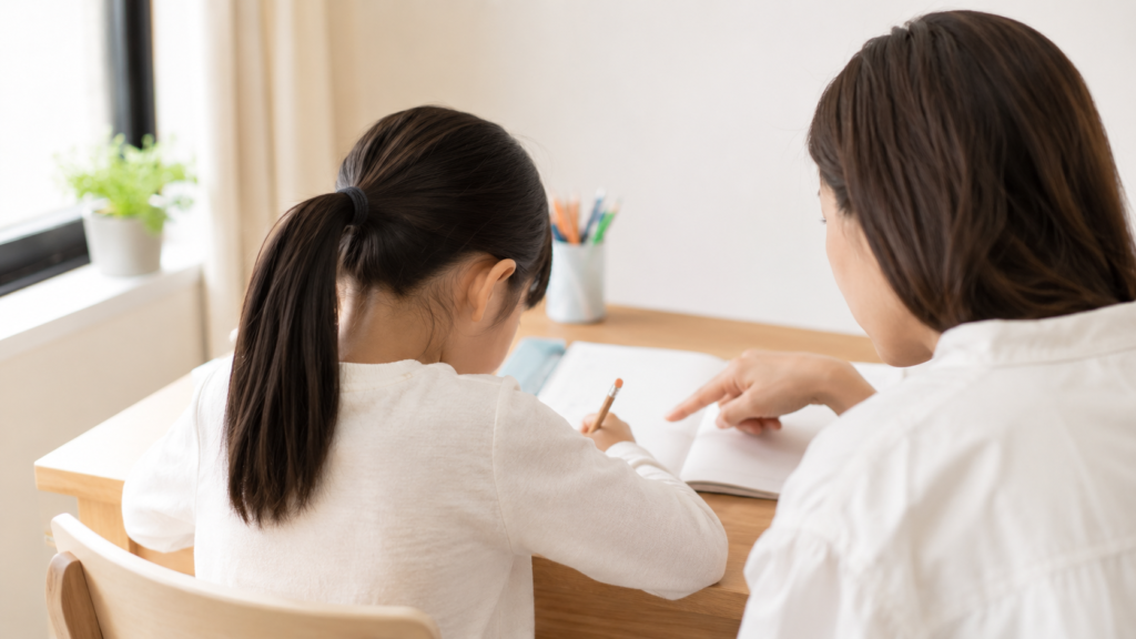 オンライン学習をする小学生
